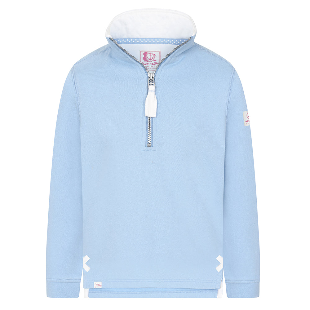 LJ3C - Girls Quarter Zip Sweatshirt - Sky
