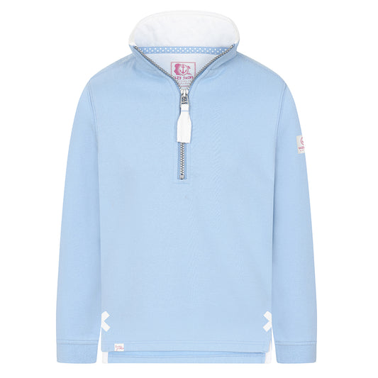 LJ3C - Girls Quarter Zip Sweatshirt - Sky