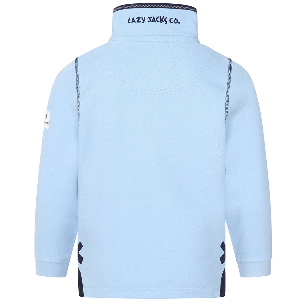 LJ3C - Boy's 1/4 Zip Sweatshirt - Sky Blue