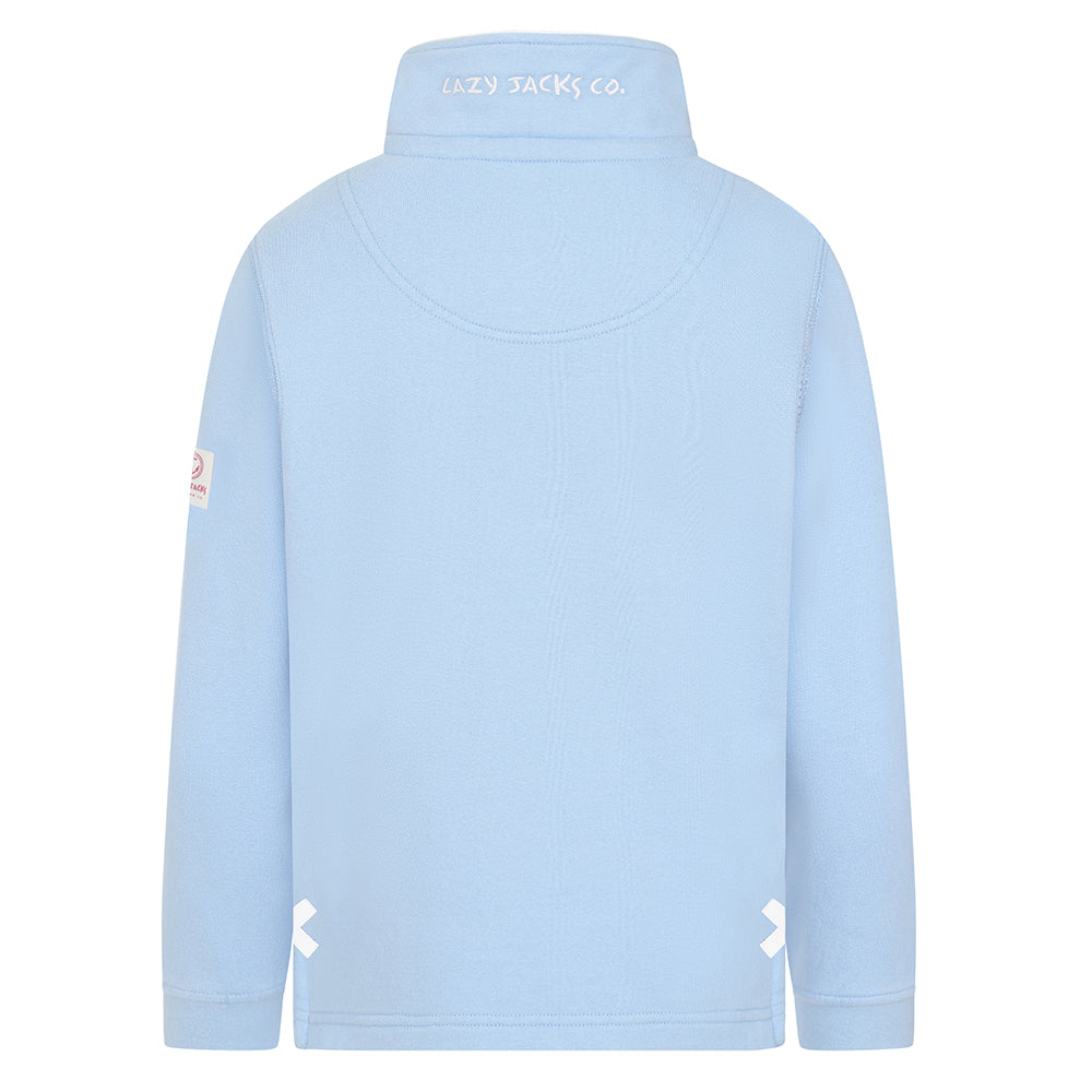 LJ3C - Girls Quarter Zip Sweatshirt - Sky