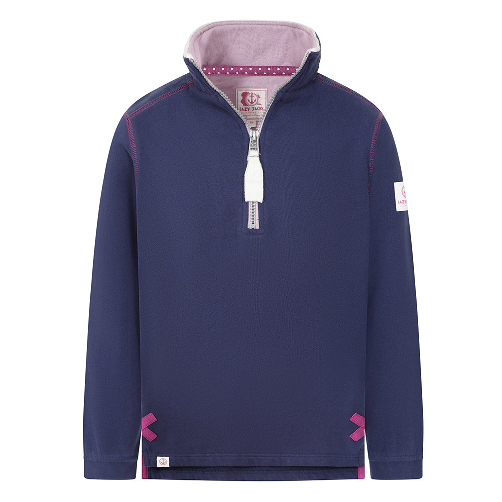 LJ3C  - Girls Quarter Zip Sweatshirt - Twilight