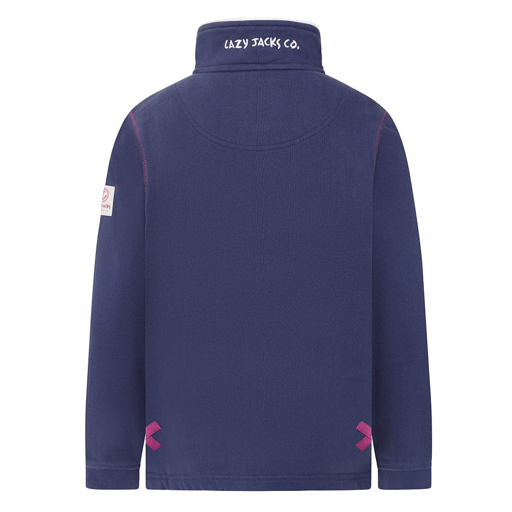 LJ3C  - Girls Quarter Zip Sweatshirt - Twilight