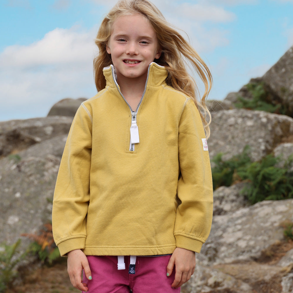 LJ3C - Girl's 1/4 Zip Sweatshirt - Heather