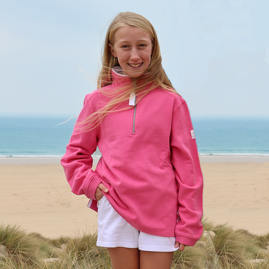 LJ3C - Girl's 1/4 Zip - Sorbet