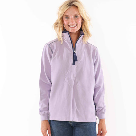 LJ3 - Ladies' 1/4 Zip Sweatshirt - Lilac