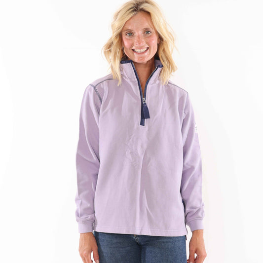 LJ3 - Ladies' 1/4 Zip Sweatshirt - Lilac