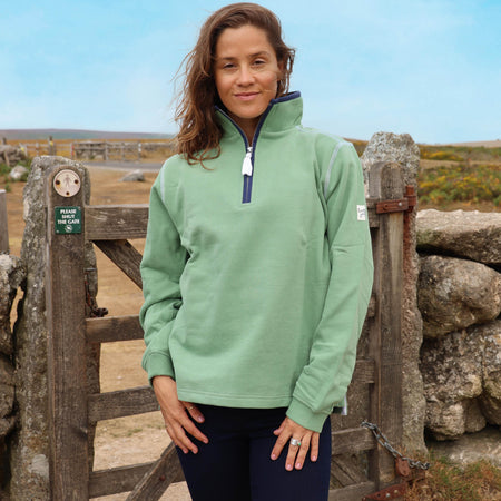 LJ3 - Ladies 1/4 Zip Sweatshirt - Samphire