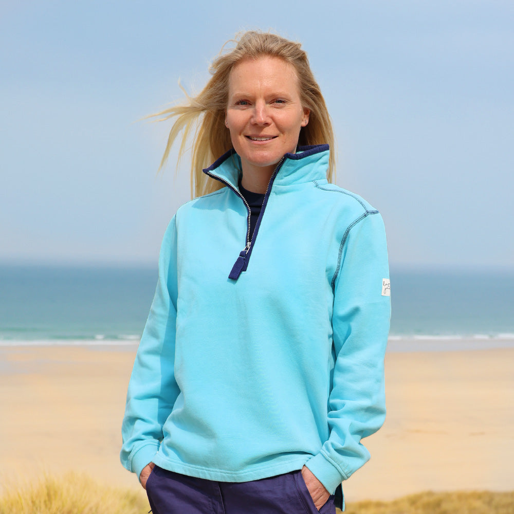 LJ3 - Ladies' 1/4 Zip Sweatshirt - Spearmint