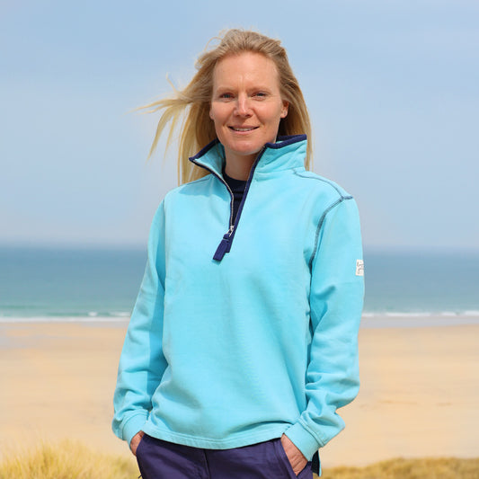 LJ3 - Ladies' 1/4 Zip Sweatshirt - Spearmint