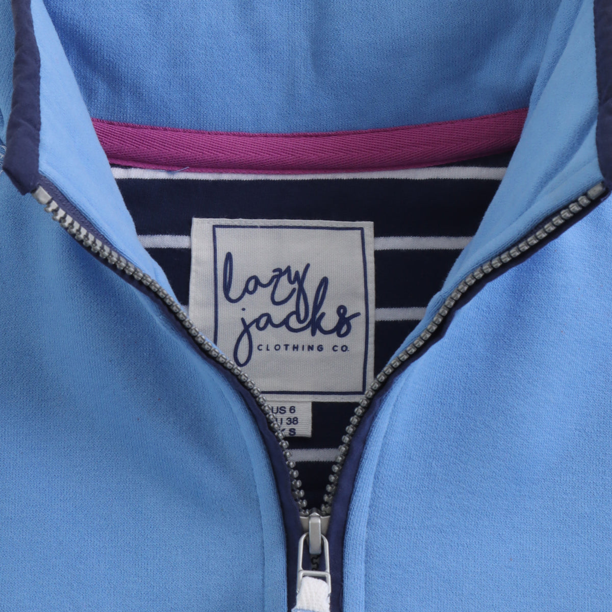 LJ3 - Ladies 1/4 Zip Sweatshirt - Blue