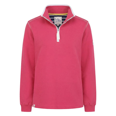 LJ3 - Ladies 1/4 Zip Sweatshirt - Cherry