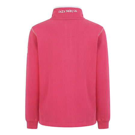 LJ3 - Ladies 1/4 Zip Sweatshirt - Cherry