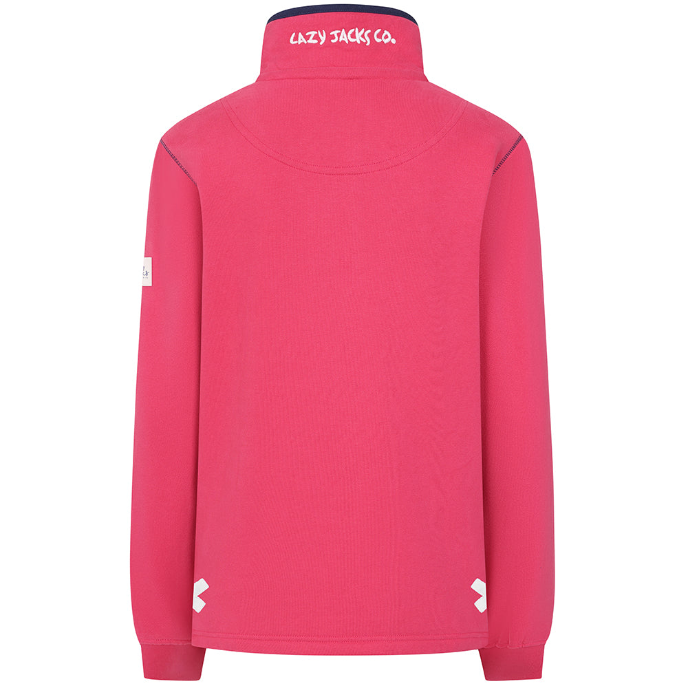 LJ3 - Ladies 1/4 Zip Sweatshirt - Cherry