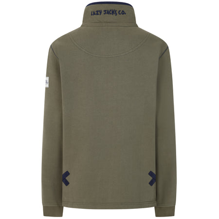 LJ3 - Ladies' 1/4 Zip Sweatshirt - Khaki