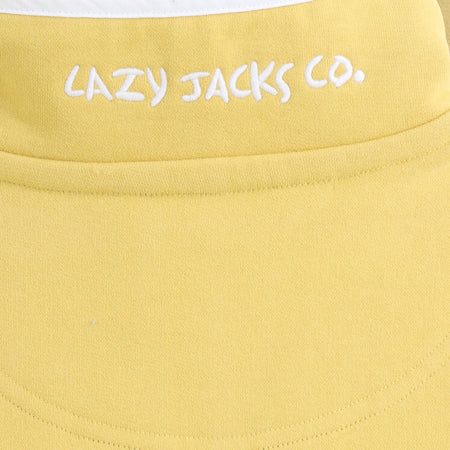 LJ3 - Supersoft 1/4 Zip Sweatshirt - Lemon With White Trim