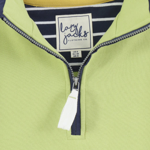 LJ3 - Ladies 1/4 Zip Sweatshirt - Lime