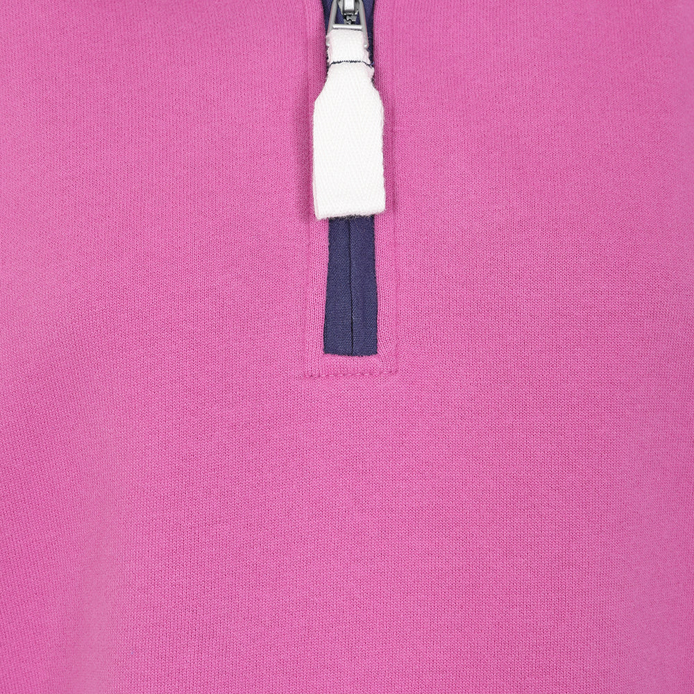 LJ3 - Ladies 1/4 Zip Sweatshirt - Raspberry