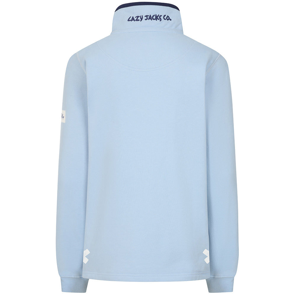 LJ3 - Ladies 1/4 Zip Sweatshirt - Sky