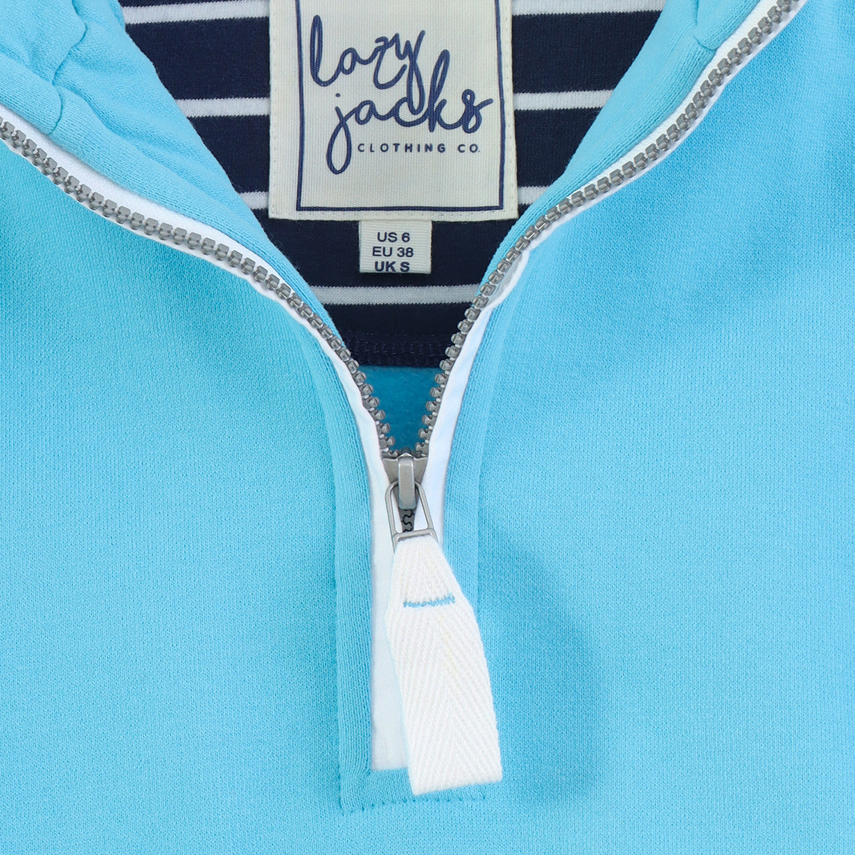 LJ3 - Ladies 1/4 Zip Sweatshirt - Turquoise