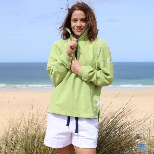 LJ3 - Ladies 1/4 Zip Sweatshirt - Lime