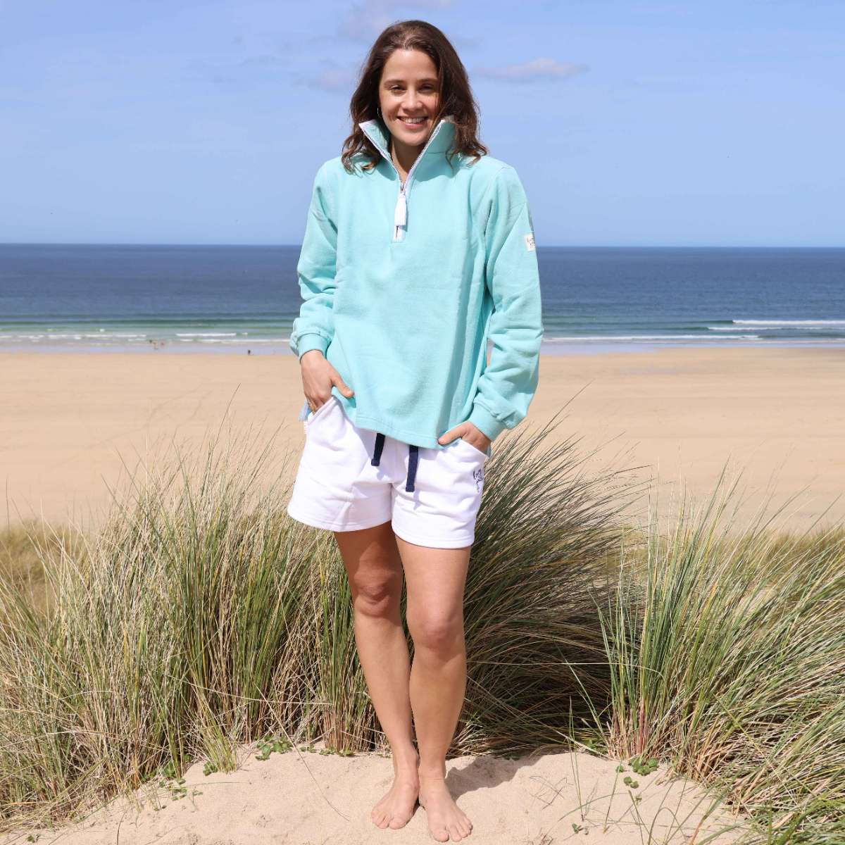 LJ3 - Ladies 1/4 Zip Sweatshirt - Peppermint