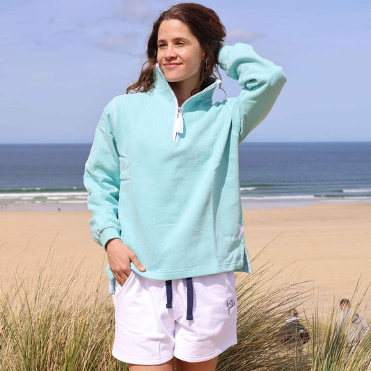 LJ3 - Ladies 1/4 Zip Sweatshirt - Peppermint