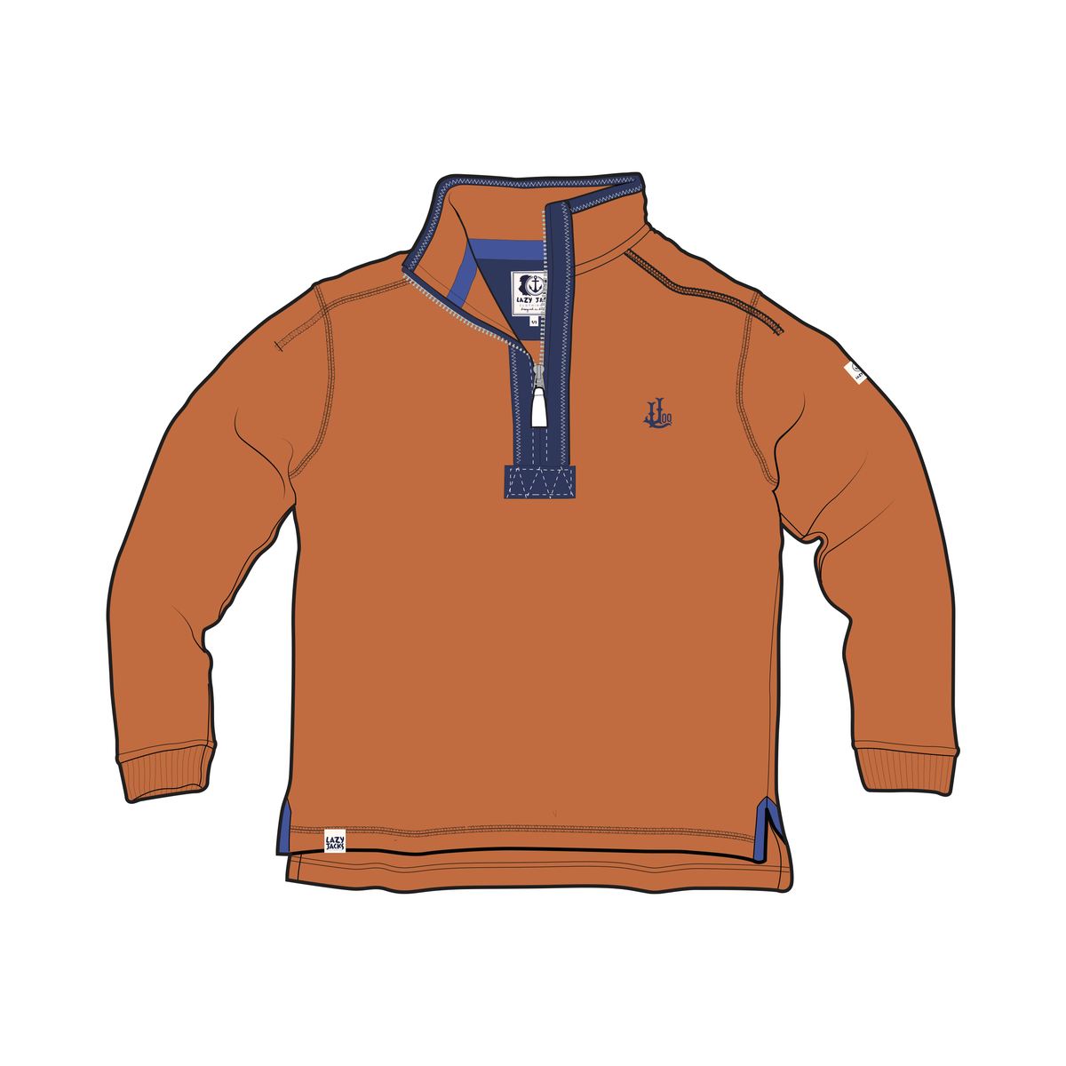 LJ40 - Quarter Zip Sweatshirt - Orange