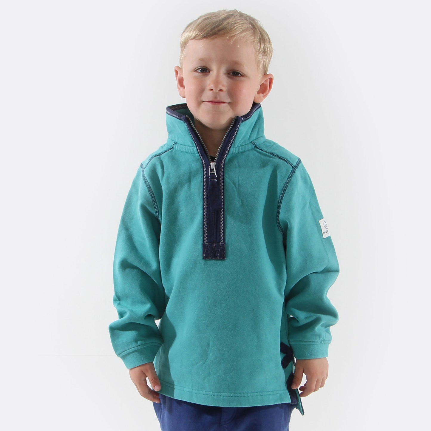 LJ3C - Boy's 1/4 Zip Sweatshirt - Jade