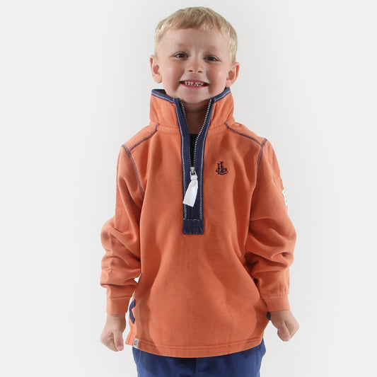 LJ3C - Boy's 1/4 Zip Sweatshirt - Orange