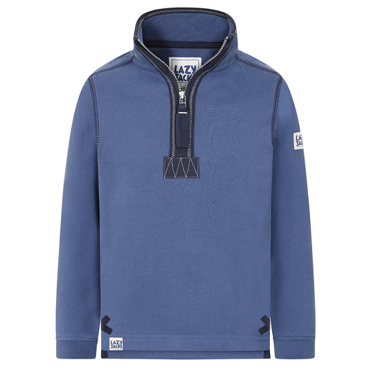 LJ40C - Boy's 1/4 Zip Sweatshirt - Denim