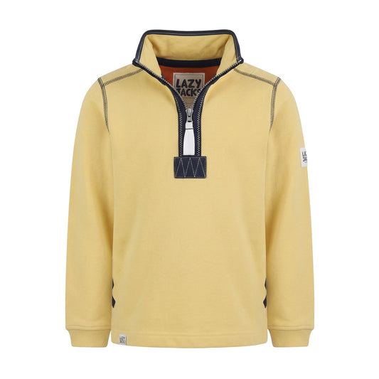 LJ40C  - Boy's 1/4 Zip Sweatshirt - Lemon