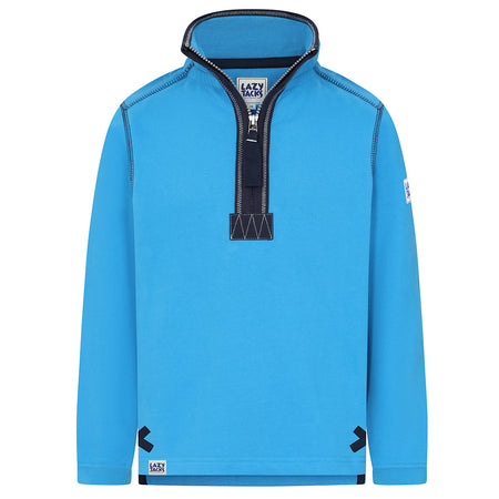 LJ40C - Boy's 1/4 Zip Sweatshirt - Blue Lagoon
