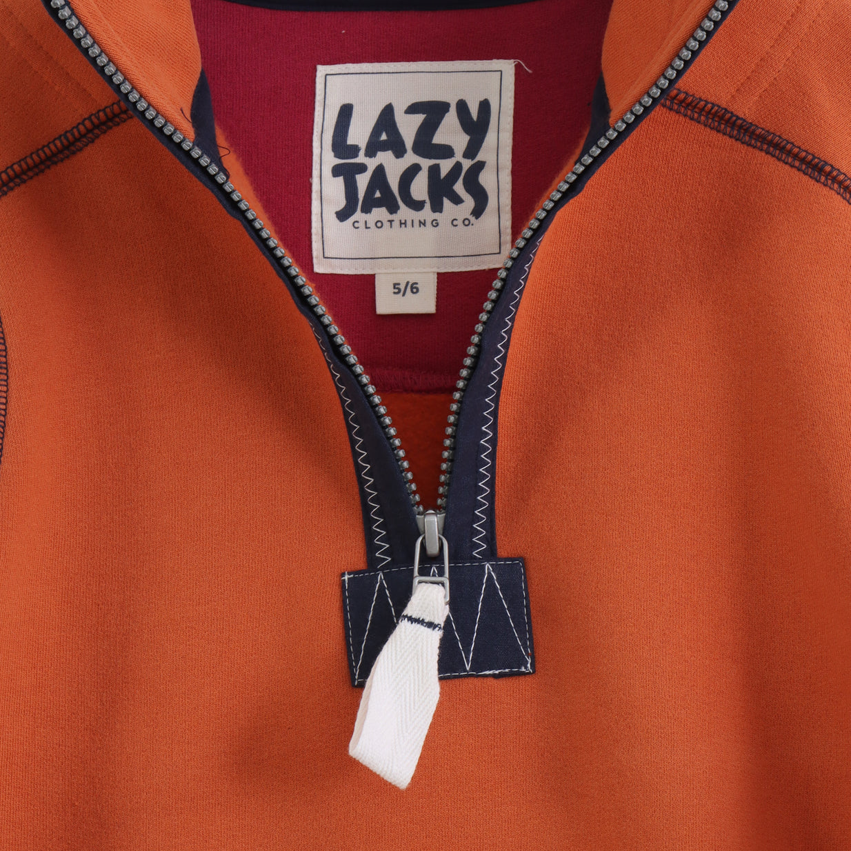 LJ40C - Boys 1/4 Zip Sweatshirt - Orange