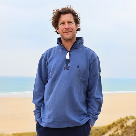 LJ40 - Men's Quarter Zip Sweatshirt - Denim