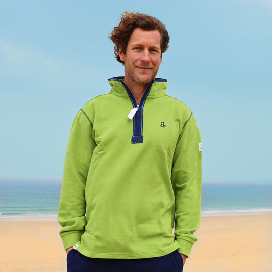 LJ40 - Men's Quarter Zip Sweatshirt - Lime