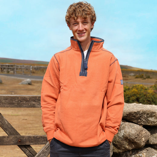 LJ40 - Quarter Zip Sweatshirt - Orange