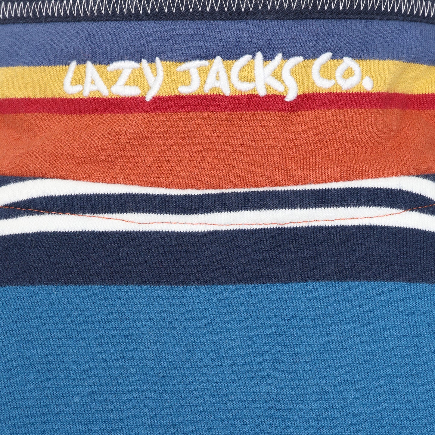 LJ40SC - Boy's Striped Quarter Zip - Grey