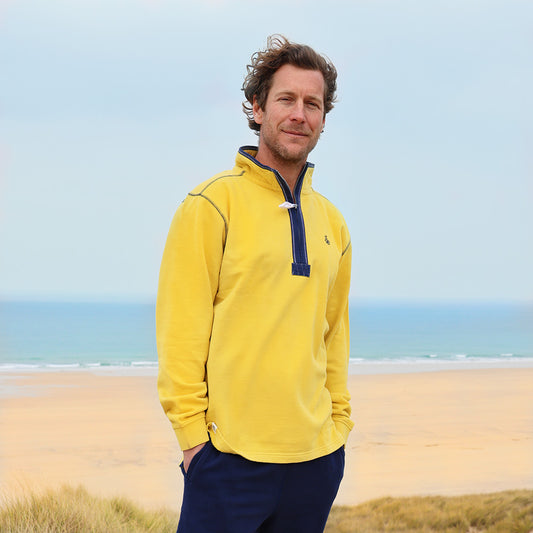 LJ40 - Men's Quarter Zip Sweatshirt - Yellow