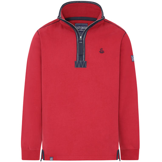 LJ40 - Quarter Zip Sweatshirt - Red