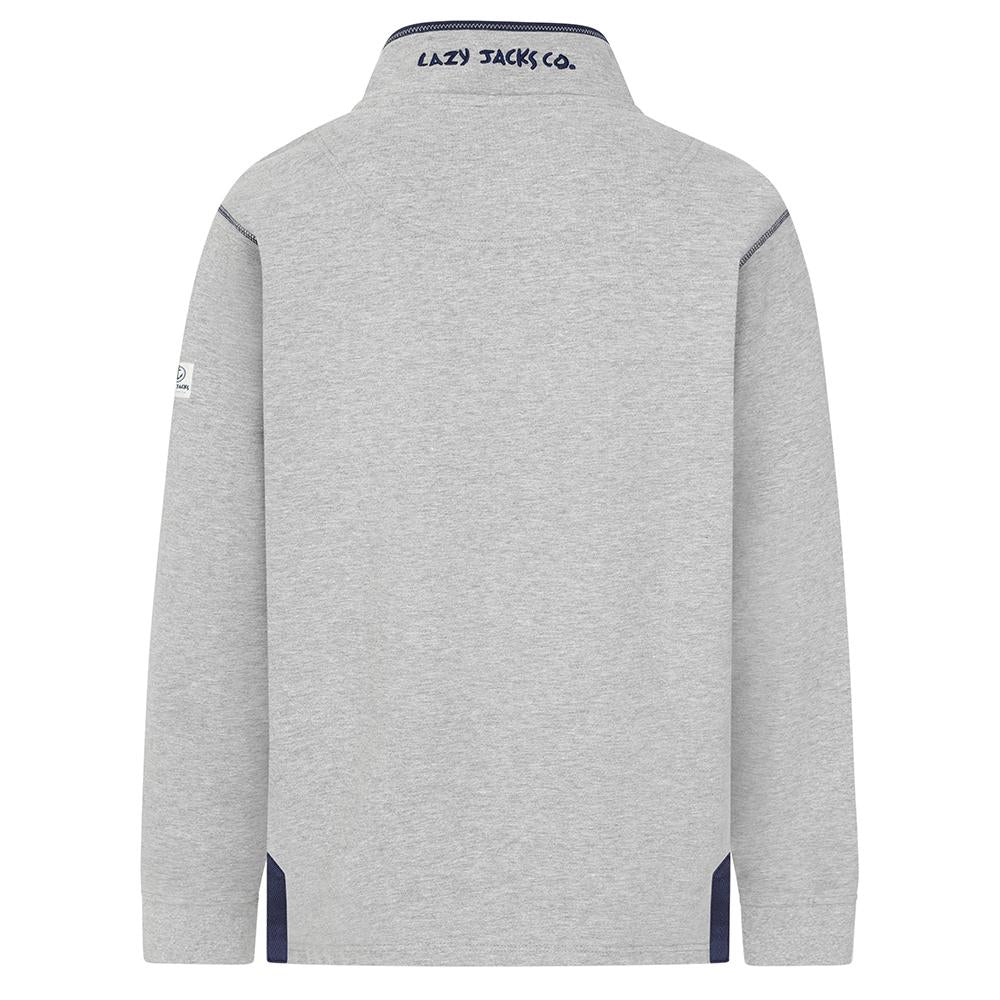 LJ40 - Men's 1/4 Zip Sweatshirt - Grey Marl