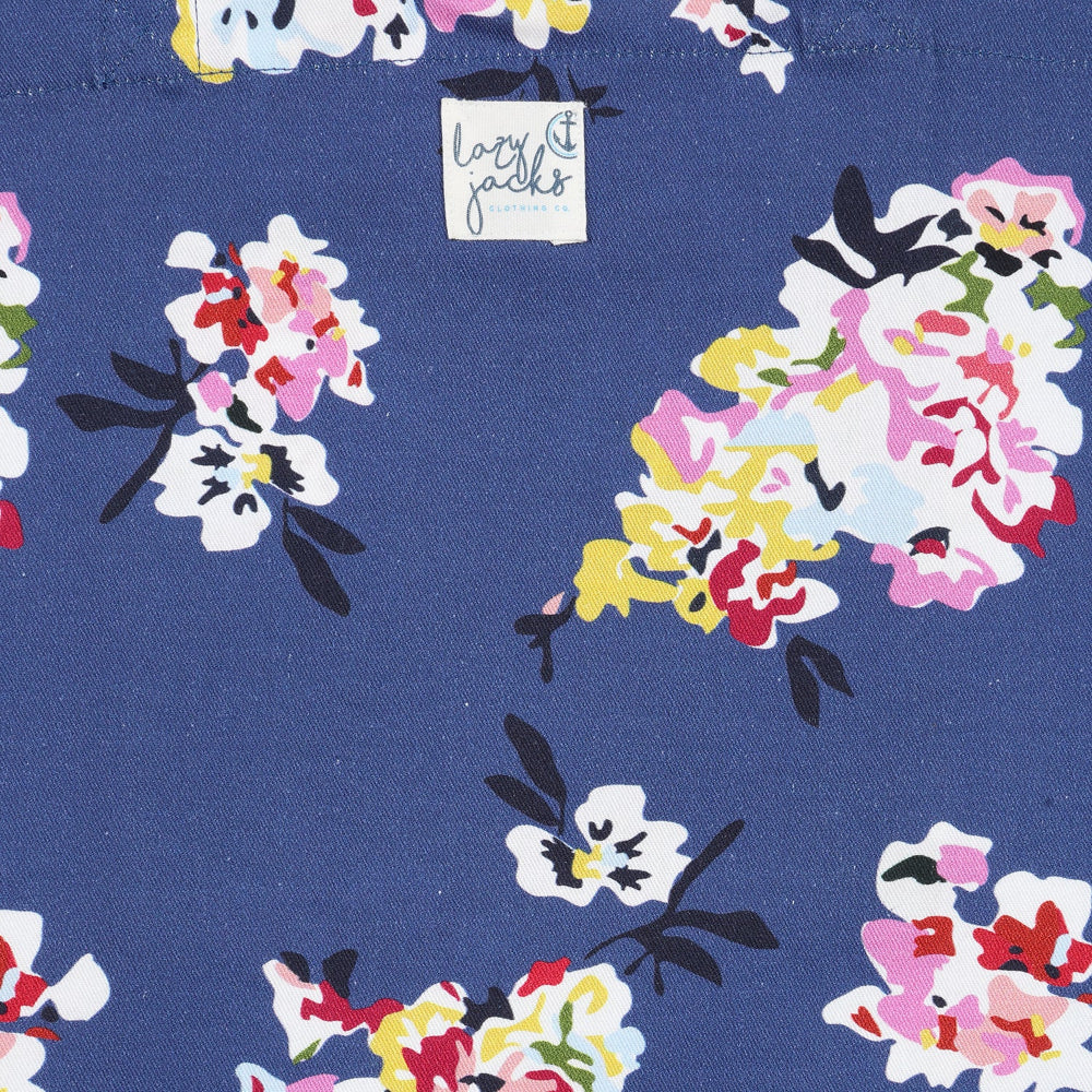 LJ409 - Printed Tote Bag - Wildflower Twilight