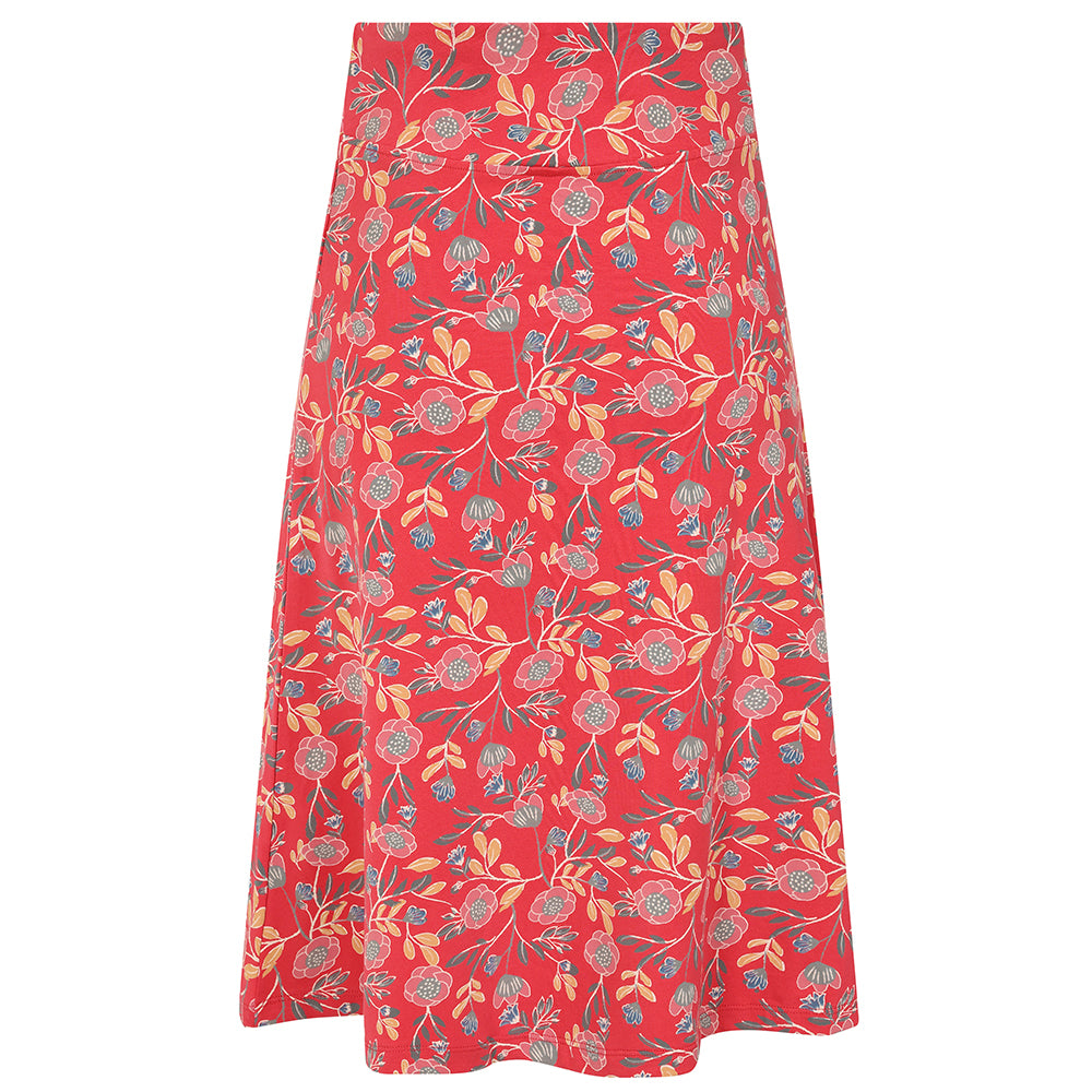 LJ41 - Printed Jersey Skirt - Garland Flowers