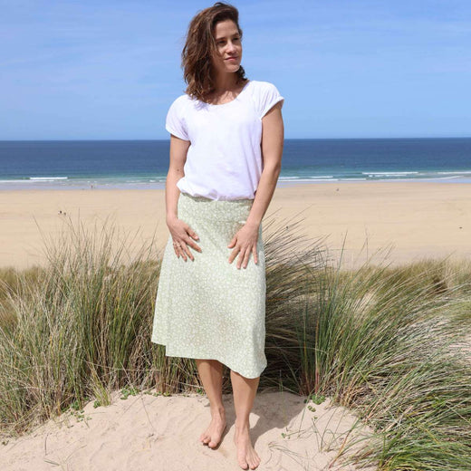 LJ41 - Printed Jersey Skirt - Flora Grass