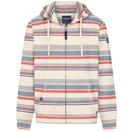 LJ43S - Men's Textured Full Zip Hoody - Stone