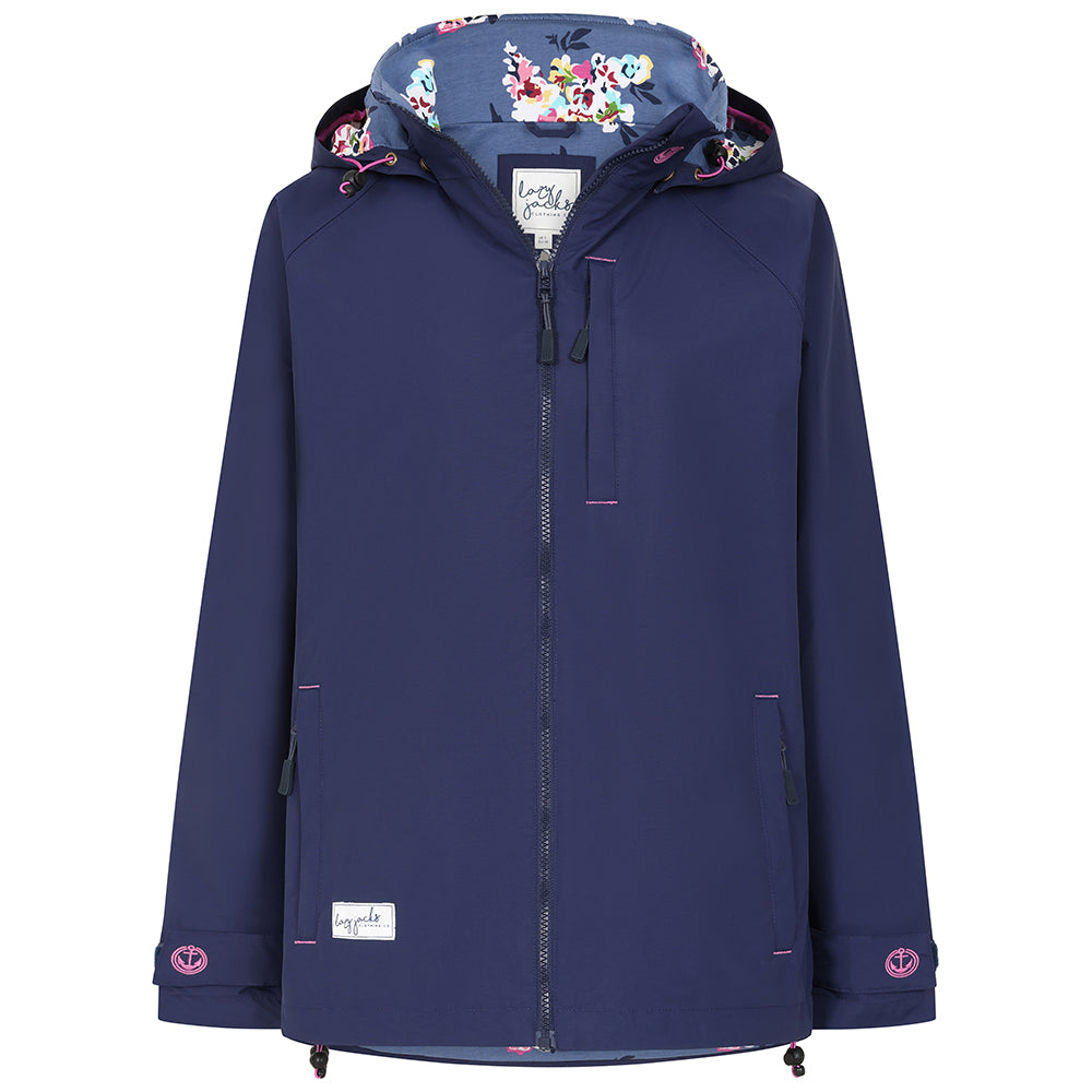 LJ45 - Ladies Waterproof Coat - Marine Posy