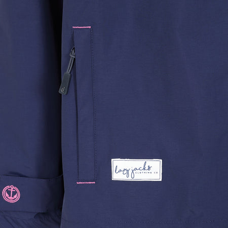 LJ45 - Ladies Waterproof Coat - Marine Posy
