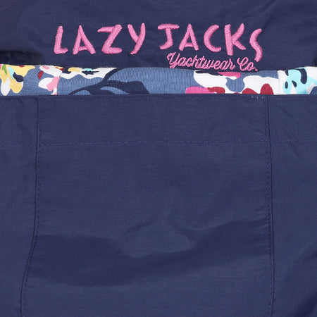 LJ45 - Ladies Waterproof Coat - Marine Posy