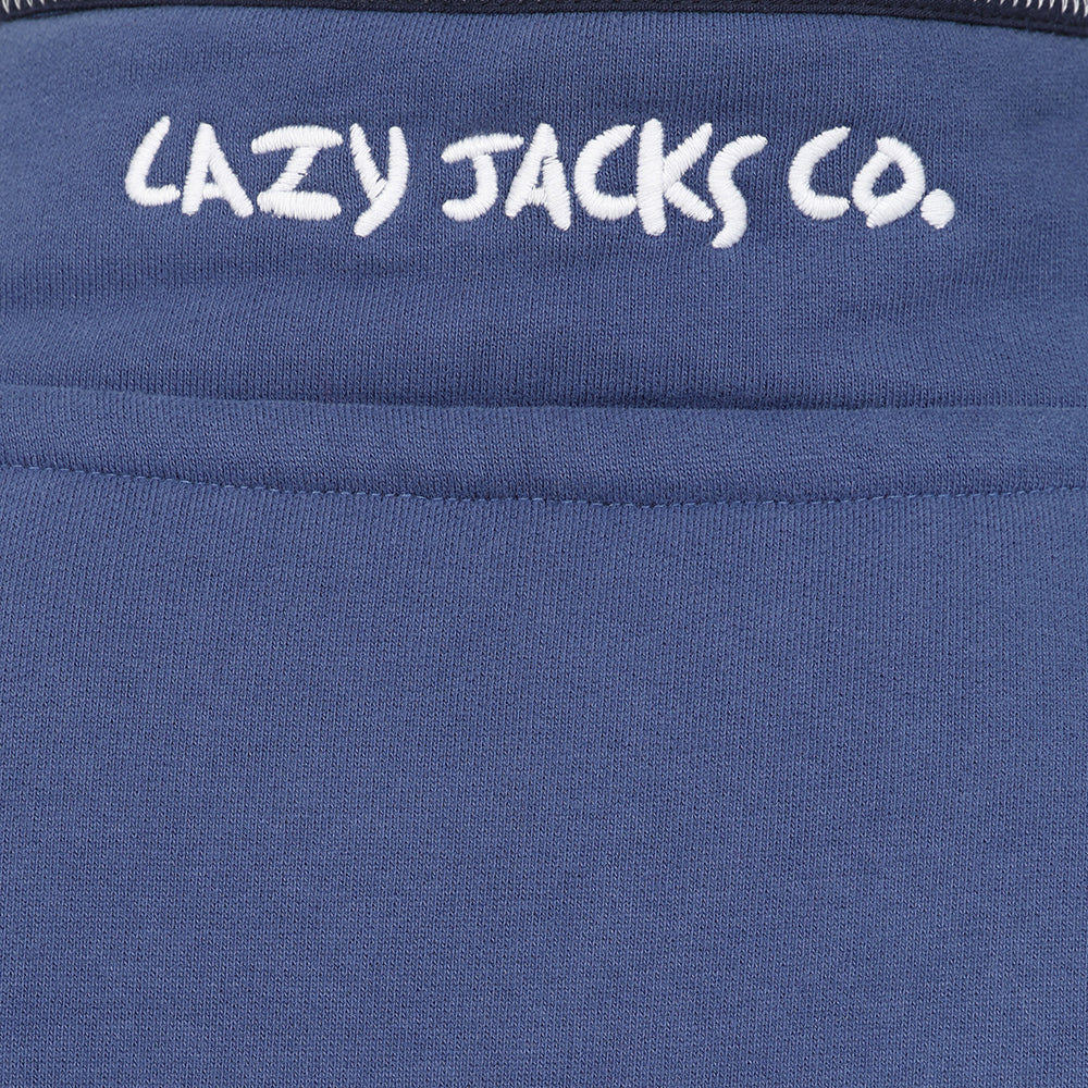 LJ51 - Men's Striped 1/4 Zip Sweatshirt - Denim