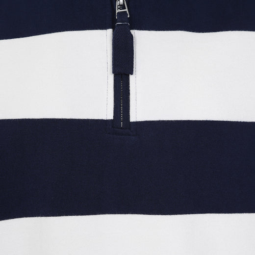 LJ51 - Striped Sweatshirt - Marine and White