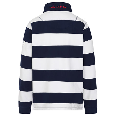 LJ51 - Striped Sweatshirt - Marine and White